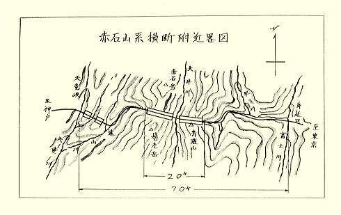 図-9 赤石山系横断付近略図